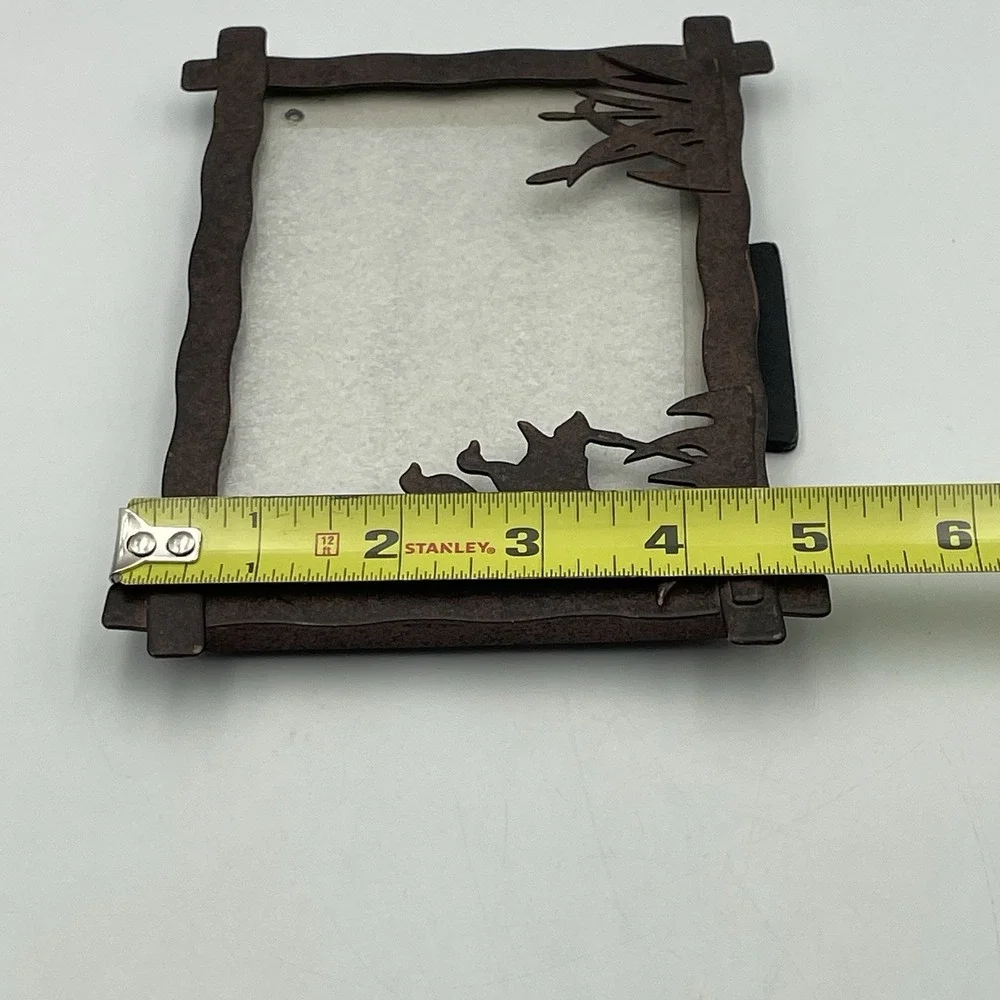 Rustic Metal Duck Silhouette 4x6 Picture Frame Lodge Cabin Decor Hunting Country
